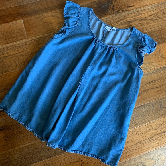 Gap Denim Cap Sleeve Top - Picture 1 of 4